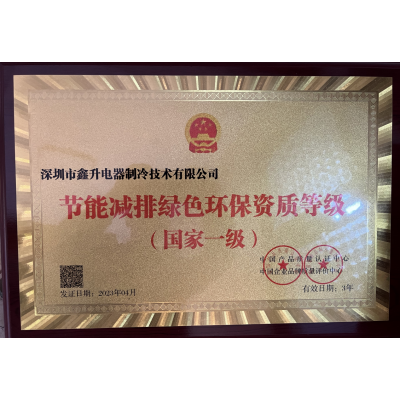 節(jié)能減排綠色環(huán)保資質等級